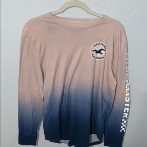 long sleeve hollister ombre shirt!